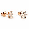 Gold snowflake earrings with diamonds c652didi