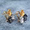 Gold and Diamond Earrings c878