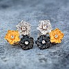 Gold and Diamond Earrings c878