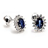 pc042sfdi platinum earrings with sapphires and diamonds