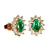 Kate Middleton earrings c055SmDi in Gold with Emeralds and Diamonds