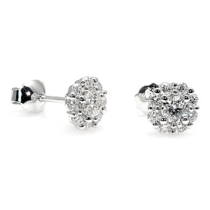 Earrings c122092 Didi in Gold or Platinum with Diamonds