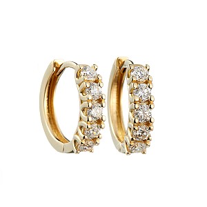 Earrings c122808 in Gold or Platinum with Diamonds
