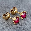 Earrings c1626rb in Gold or Platinum with Rubies