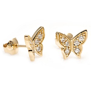 Butterfly Earrings c1941 in Gold or Platinum with Diamonds