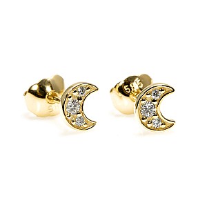 Gold earrings c1944 with diamonds