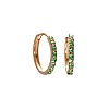 Gold Creole Earrings with Natural Emeralds c1951Sm