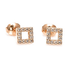 Gold earrings c1953 with diamonds