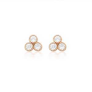 Gold earrings c1954 with diamonds