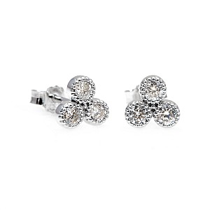 Gold earrings c1954 with diamonds