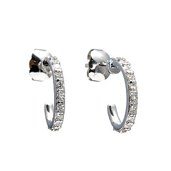 Earrings c1971 in Gold or Platinum with Diamonds