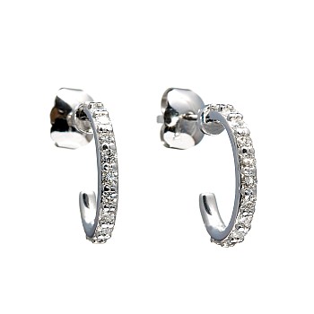 Earrings c1971 in Gold or Platinum with Diamonds