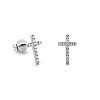 Cross Stud Earrings c1998 in Gold with Diamonds