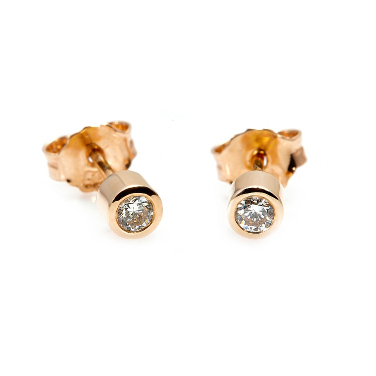 Stud Earrings in Gold or Platinum with Diamonds c20051