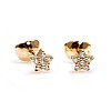 C2061 gold earrings with diamonds