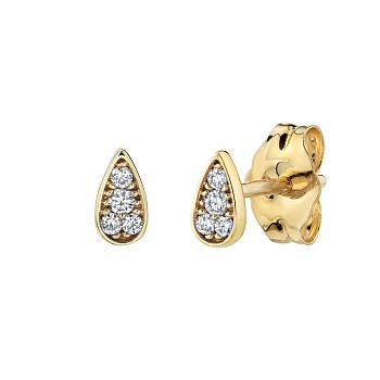 Lacrima Earrings c2065 in Gold or Platinum with Diamonds