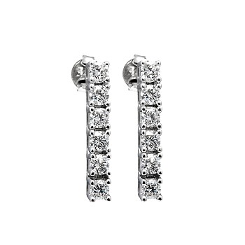 Earrings in Platinum with Diamonds c2452pt