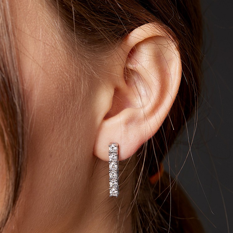 Earrings pc2452 in Platinum with Diamonds