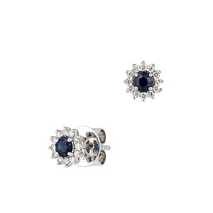 Earrings c2470sfdi in Gold with Sapphires and Diamonds