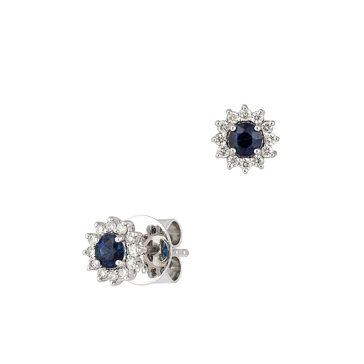 Earrings c2470sfdi in Gold with Sapphires and Diamonds