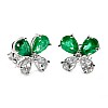 Gold Earrings with Emeralds and Pearl Diamonds GIA certified c2752SmDi