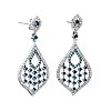 Tear Drop c2760dbdi Gold Earrings with Blue and Colorless Diamonds