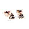 Gold earrings c2769dn with black diamonds