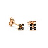 Gold Earrings with Black Diamonds c2829dn