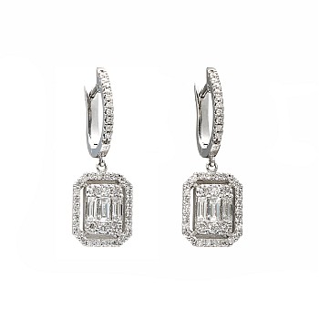 Earrings c2931DiemDi in Gold or Platinum with Diamonds