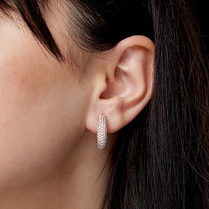 Gold Earrings with Natural Diamonds c3648