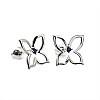 Gold Butterfly Stud Earrings with Sapphires c3783sf