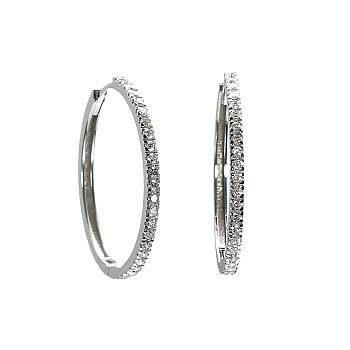 Hoop earrings in Gold with Colorless Diamonds c3868Didi