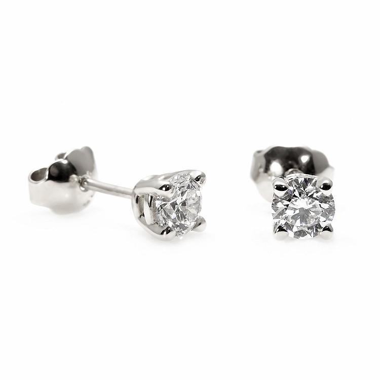 Stud earrings pc577 in Platinum with Diamonds - GIA