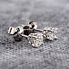 Stud earrings pc577 in Platinum with Diamonds - GIA