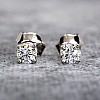 Stud earrings pc577 in Platinum with Diamonds - GIA