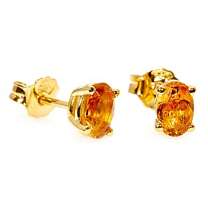 C577ciov Stud Earrings in Gold with Citrine