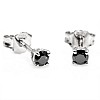 Stud earrings c577dn in gold with black diamonds