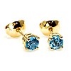 Stud earrings c577tpsw in gold with swiss blue topaz