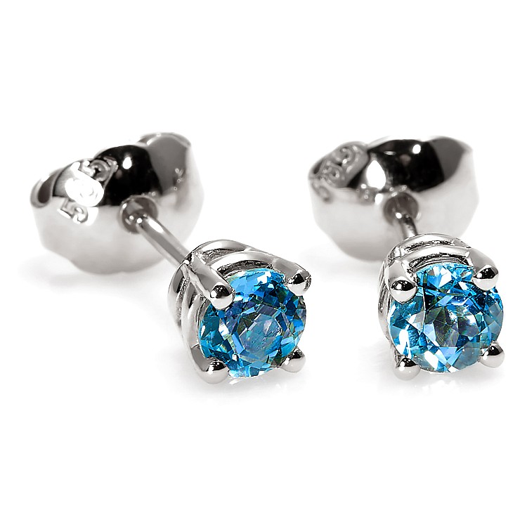 Stud earrings c577tpsw in gold with swiss blue topaz