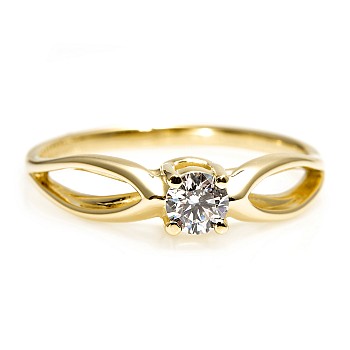 Engagement ring i71627 in Gold with Colorless Diamond 0.15ct - 0.25ct