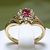 Classic Gold Gift Ring with Ruby and Diamonds i006RbDi