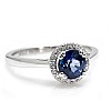 Gold Engagement Ring i030SfDi with Sapphire and Diamonds