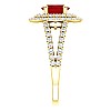 Gold Engagement Ring with Ruby and Diamonds 122101RbODi