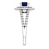 Gold engagement ring with Sapphire and Diamonds 122101SfDi