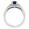 Gold engagement ring with Sapphire and Diamonds 122101SfDi