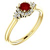 Engagement ring i122650RbDi in Gold with Ruby and Diamonds