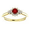 Engagement ring i122650RbDi in Gold with Ruby and Diamonds