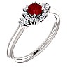 Engagement ring i122650RbDi in Gold with Ruby and Diamonds