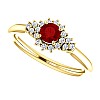 Engagement ring i122650RbDi in Gold with Ruby and Diamonds