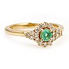 Engagement ring i122650SmDi in Gold with Emerald and Diamonds